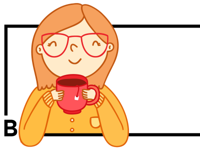 Kvinde med en kop kaffe